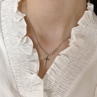 Holy Cross Hollow Chain 925 Sterling Silver Necklace - KIAHMILLA