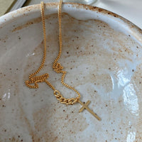 Holy Cross Hollow Chain 925 Sterling Silver Necklace - KIAHMILLA