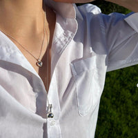 Honey Moon Double Heart Love 925 Sterling Silver Necklace - KIAHMILLA