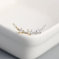 Hot Simple CZ Geometry Bat Wings 925 Sterling Silver Stud Earrings - KIAHMILLA