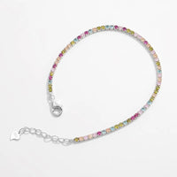 Inlaid Zircon 925 Sterling Silver Bracelet - Coolpeacock