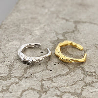 Irregular Burned 925 Sterling Silver Non-Pierced Earring(Single) - KIAHMILLA