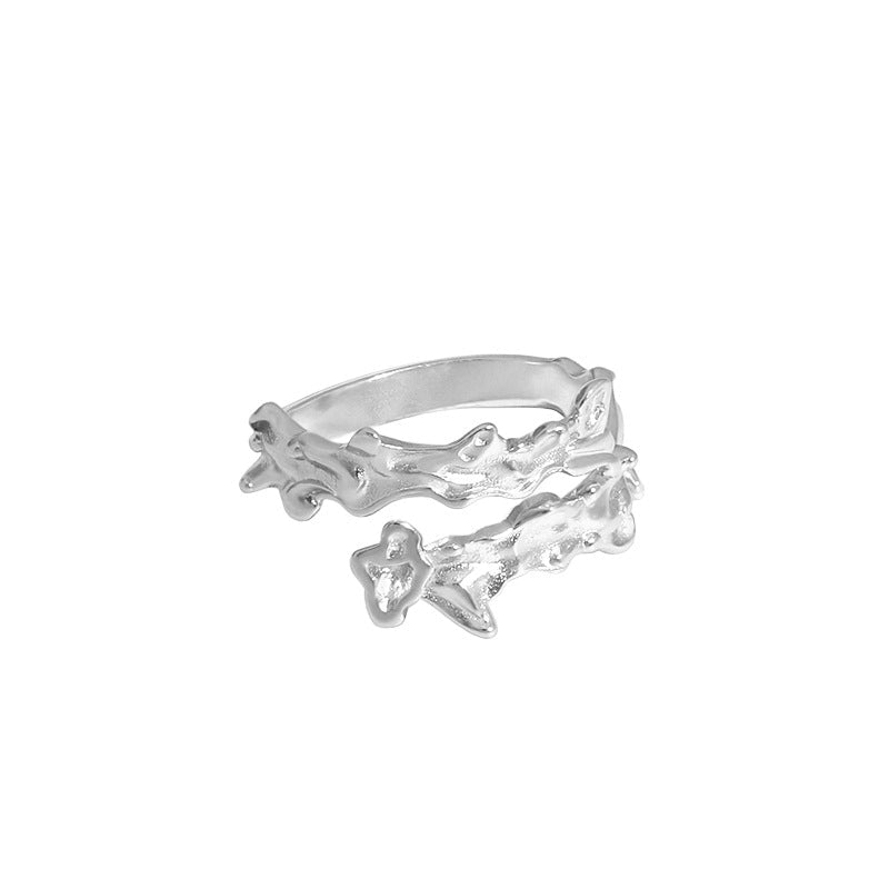 Irregular Cross Fashion 925 Sterling Silver Adjustable Ring - KIAHMILLA
