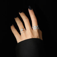 Irregular Cross Fashion 925 Sterling Silver Adjustable Ring - KIAHMILLA