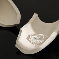 Irregular Cross Fashion 925 Sterling Silver Adjustable Ring - KIAHMILLA