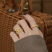 Irregular Face 925 Sterling Silver Adjustable Ring - KIAHMILLA