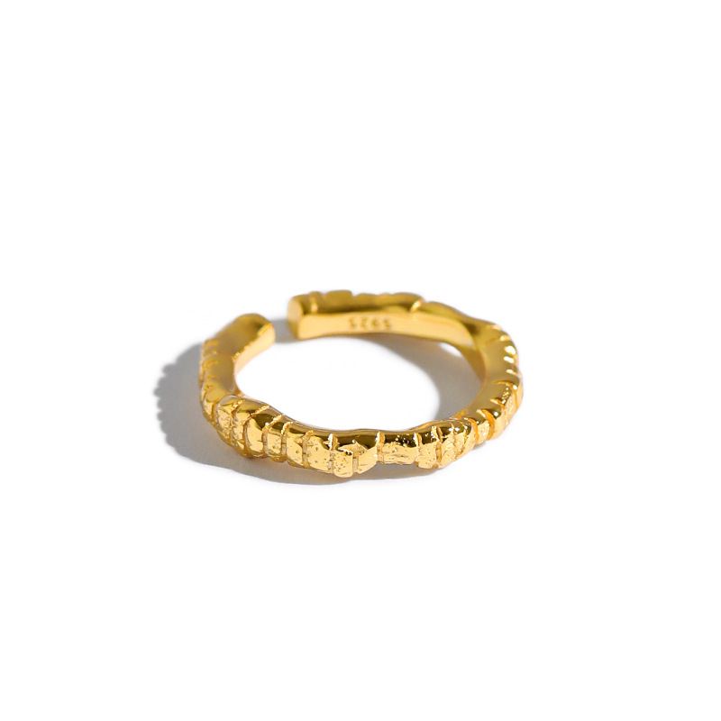 Irregular Face 925 Sterling Silver Adjustable Ring - KIAHMILLA