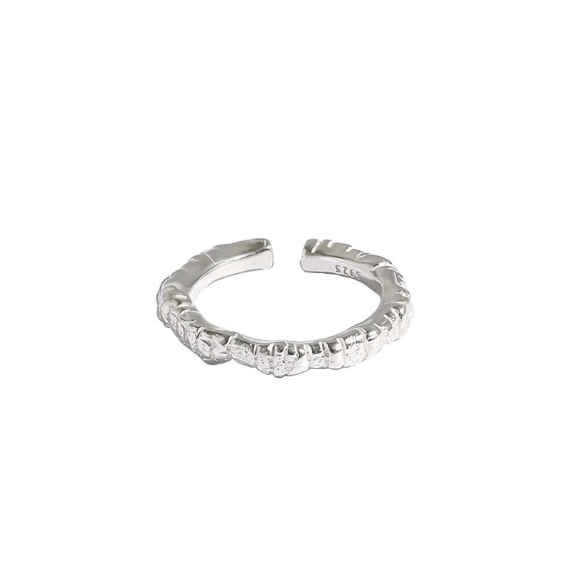 Irregular Face 925 Sterling Silver Adjustable Ring - KIAHMILLA