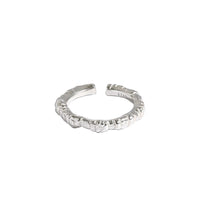 Irregular Face 925 Sterling Silver Adjustable Ring - KIAHMILLA
