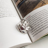 Irregular Let It Be Wide 925 Sterling Silver Adjustable Ring - KIAHMILLA