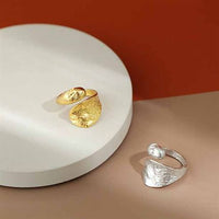 Irregular Waterdrop 925 Sterling Silver Adjustable Ring - KIAHMILLA