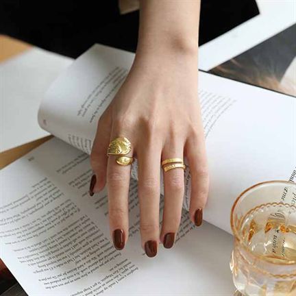 Irregular Waterdrop 925 Sterling Silver Adjustable Ring - KIAHMILLA
