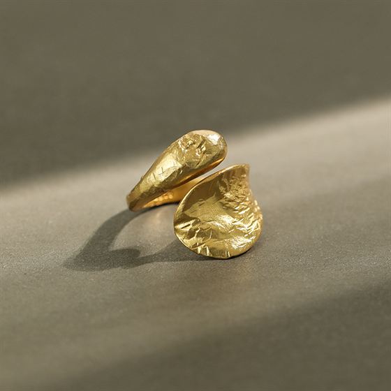 Irregular Waterdrop 925 Sterling Silver Adjustable Ring - KIAHMILLA
