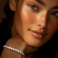 Lab Grown Round Diamond Tennis Bracelet in 14k White Gold (10 cctw F/G VS2/SI1) - KIAHMILLA