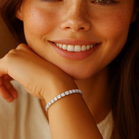 Lab Grown Round Diamond Tennis Bracelet in 14k White Gold (5 cctw F/G VS2/SI1) - KIAHMILLA