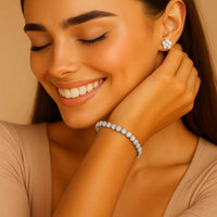 Lab Grown Round Diamond Tennis Bracelet in 14k White Gold (5 cctw F/G VS2/SI1) - KIAHMILLA