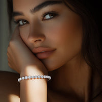 Lab Grown Round Diamond Tennis Bracelet in 14k White Gold (8 cctw F/G VS2/SI1) - KIAHMILLA