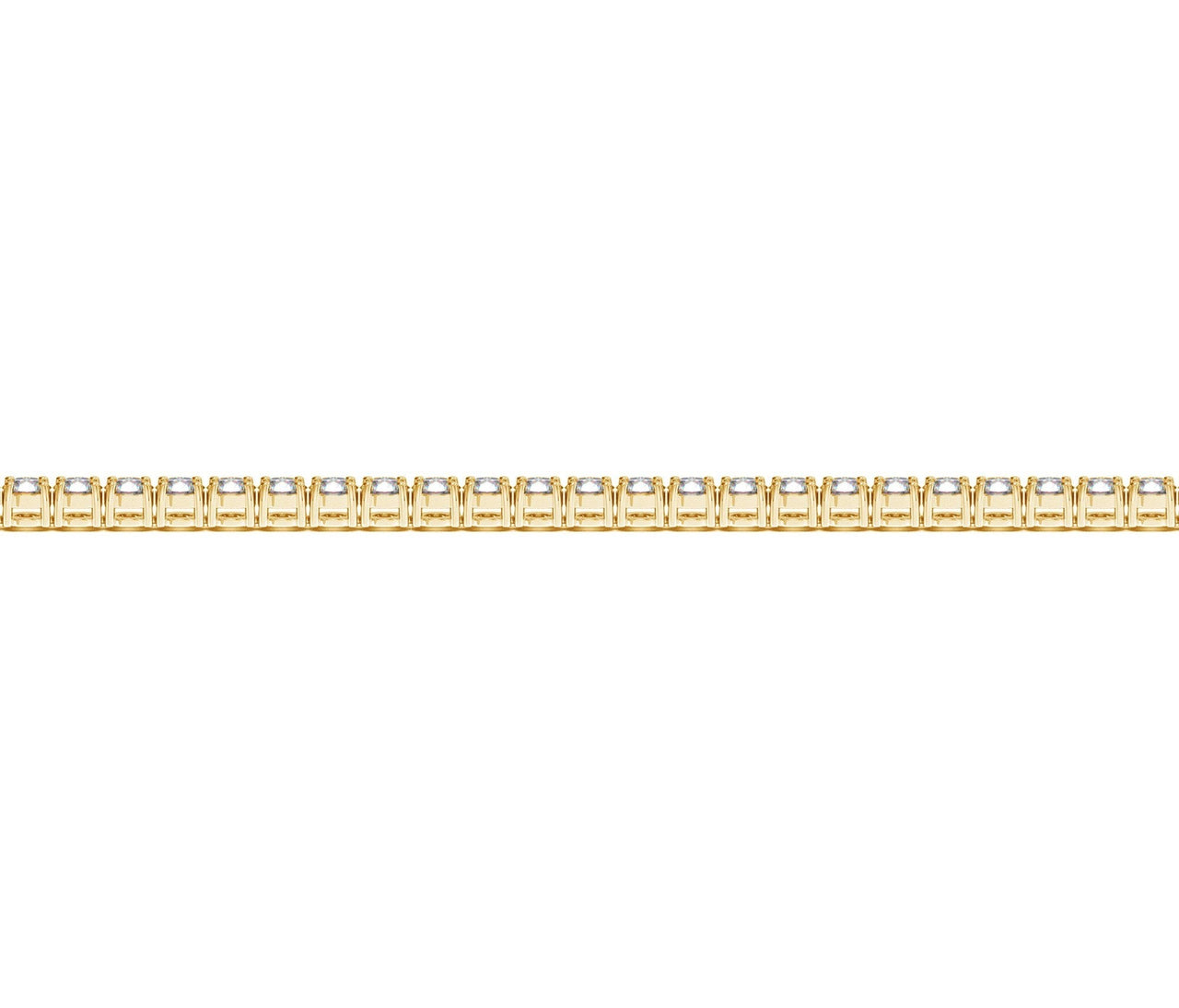 Lab Grown Round Diamond Tennis Bracelet in 14k Yellow Gold (2 cctw F/G VS2/SI1) - KIAHMILLA