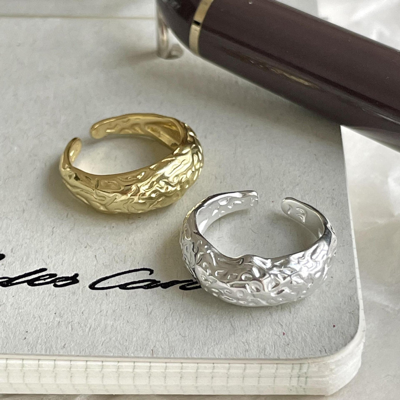 Lady Irregular Pattern 925 Sterling Silver Adjustable Ring - KIAHMILLA