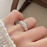 Lady Irregular Pattern 925 Sterling Silver Adjustable Ring - KIAHMILLA