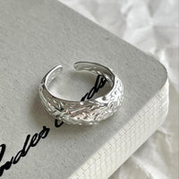 Lady Irregular Pattern 925 Sterling Silver Adjustable Ring - KIAHMILLA