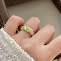 Lady Irregular Pattern 925 Sterling Silver Adjustable Ring - KIAHMILLA