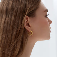 Large Chunky Electroforming Hollow Light Exaggerated Jewelry Bold Look Extra Large Statement Hoop Earrings - KIAHMILLA