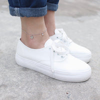 Love Always Being At Last 925 Sterling Silver Bead White CZ Foot Anklet - KIAHMILLA