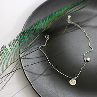 Love Always Being At Last 925 Sterling Silver Bead White CZ Foot Anklet - KIAHMILLA