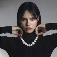Lunar Pearl Arc Necklace - KIAHMILLA