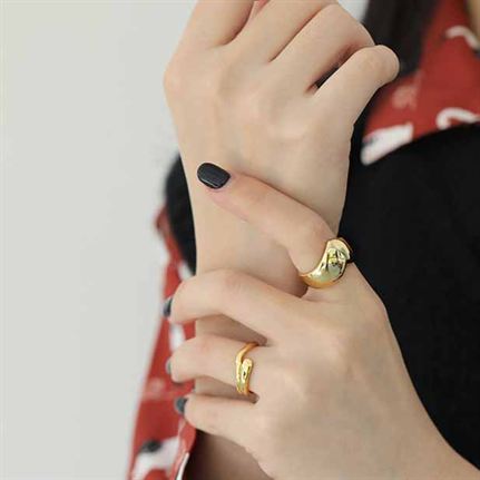 Masculine Big Heart Love 925 Sterling Silver Adjustable Ring - KIAHMILLA
