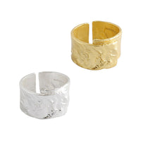 Men's Irregular Wide Geometry 925 Sterling Silver Adjustable Ring - KIAHMILLA
