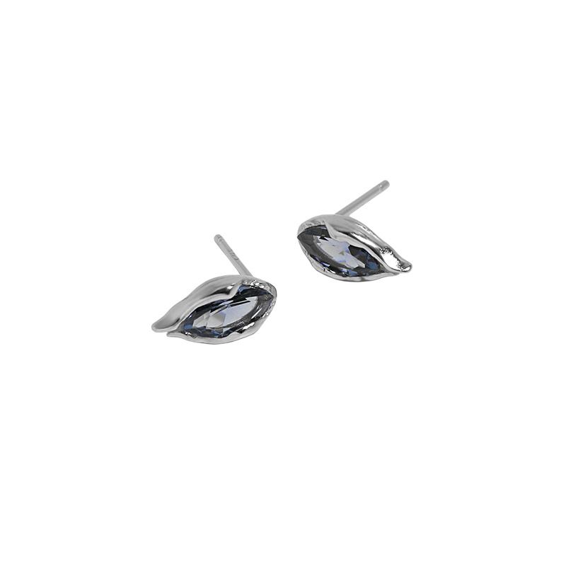 Mini Blue Waterdrop CZ 925 Sterling Silver Stud Earrings - KIAHMILLA