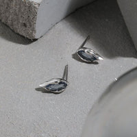 Mini Blue Waterdrop CZ 925 Sterling Silver Stud Earrings - KIAHMILLA