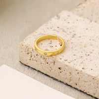 Minimalism CZ Golden 925 Sterling Silver Adjustable Ring - KIAHMILLA