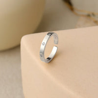 Minimalism CZ Golden 925 Sterling Silver Adjustable Ring - KIAHMILLA