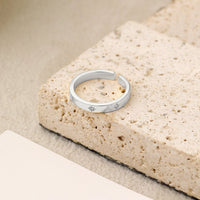 Minimalism CZ Golden 925 Sterling Silver Adjustable Ring - KIAHMILLA