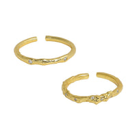 Minimalism CZ Irregular 925 Sterling Silver Adjustable Ring - KIAHMILLA