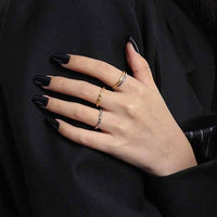 Minimalism CZ Irregular 925 Sterling Silver Adjustable Ring - KIAHMILLA