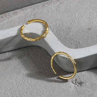 Minimalism CZ Irregular 925 Sterling Silver Adjustable Ring - KIAHMILLA