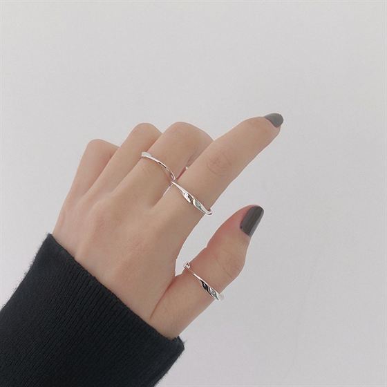 Minimalism Geometric Twisted 925 Sterling Silver Ring - KIAHMILLA
