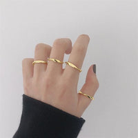 Minimalism Geometric Twisted 925 Sterling Silver Ring - KIAHMILLA