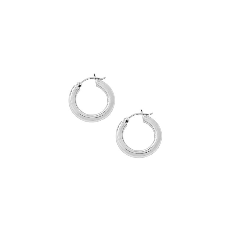 Minimalism Geometry Mini Circles 925 Sterling Silver Huggie Hoop Earrings - KIAHMILLA