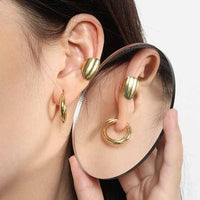 Minimalism Geometry Mini Circles 925 Sterling Silver Huggie Hoop Earrings - KIAHMILLA