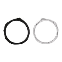 Minimalism Irregular 925 Sterling Silver Fine Circle Stacker Ring - KIAHMILLA