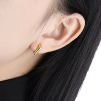 Minimalism Irregular Geometry Square 925 Sterling Silver Hoop Earrings - KIAHMILLA