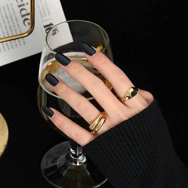 Minimalism Line Crossing 925 Sterling Silver Adjustable Ring - KIAHMILLA