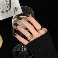 Minimalism Line Crossing 925 Sterling Silver Adjustable Ring - KIAHMILLA