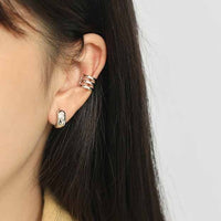 Minimalism Mini Wide Circle 925 Sterling Silver Huggie Hoop Earrings - KIAHMILLA