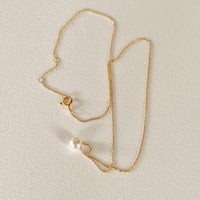 Minimalism Round Shell Pearl Curb Chain 925 Sterling Silver Necklace - KIAHMILLA